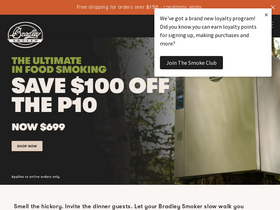 'bradleysmoker.com' screenshot
