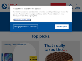'tescomobile.ie' screenshot