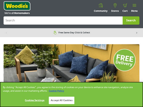 'woodies.ie' screenshot
