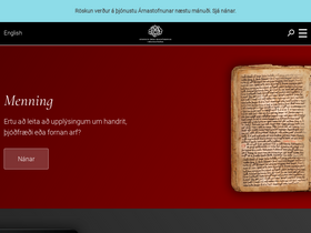 'arnastofnun.is' screenshot