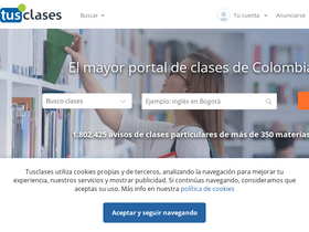 'tusclases.co' screenshot