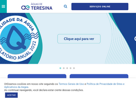 'aguasdeteresina.com.br' screenshot