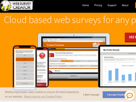 'websurveycreator.com' screenshot