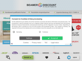 'beamer-discount.de' screenshot