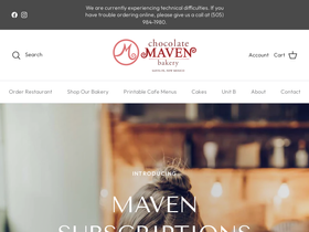 chocolatemaven.com homepage screenshot