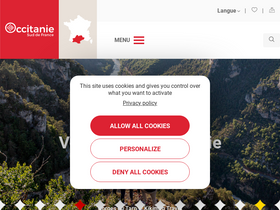 'tourisme-occitanie.com' screenshot