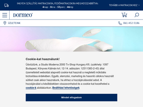 'dormeo.hu' screenshot