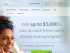 'creditcube.com' screenshot