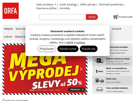 'orfa-nabytek.cz' screenshot