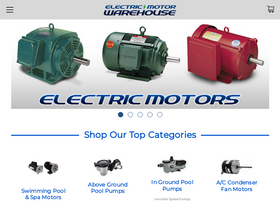 'electricmotorwarehouse.com' screenshot