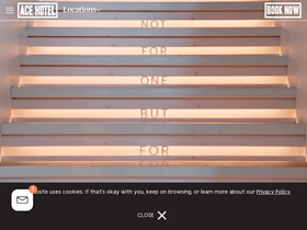 'acehotel.com' screenshot