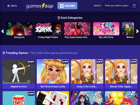 'gameszap.com' screenshot