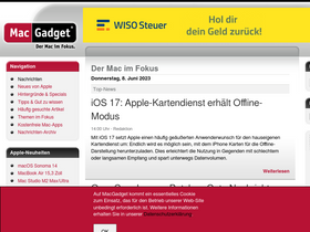 'macgadget.de' screenshot