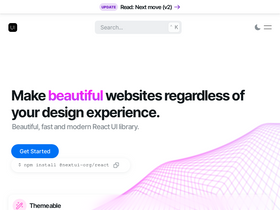 'nextui.org' screenshot