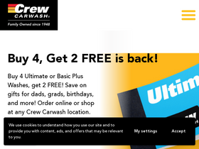 'crewcarwash.com' screenshot