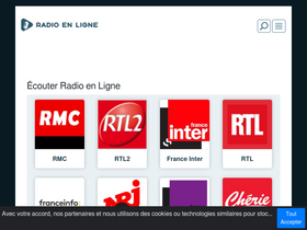 'radioenlignefrance.com' screenshot