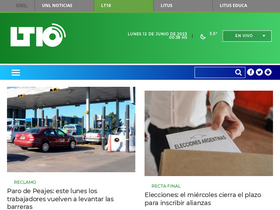 'lt10.com.ar' screenshot