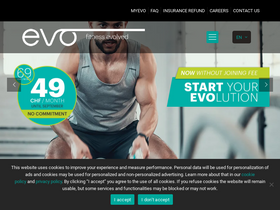 'evofitness.ch' screenshot