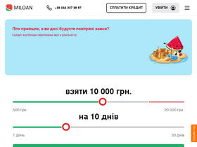 'content.miloan.ua' screenshot