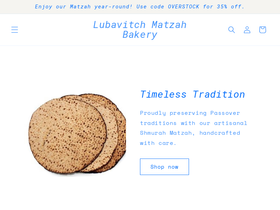 lubavitchmatzah.com homepage screenshot