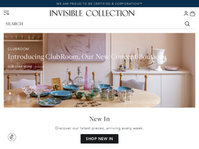 'theinvisiblecollection.com' screenshot