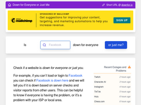 'downforeveryoneorjustme.com' screenshot