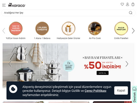 'karaca.com' screenshot