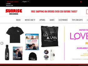 'sunriserecords.com' screenshot