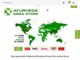'ayurvedamegastore.com' screenshot