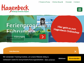 'hagenbeck.de' screenshot