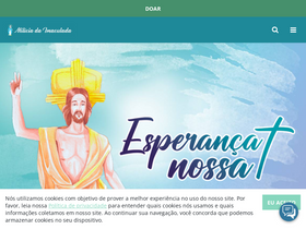 'miliciadaimaculada.org.br' screenshot