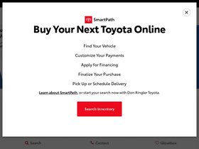 'donringlertoyota.com' screenshot
