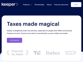 'keepertax.com' screenshot