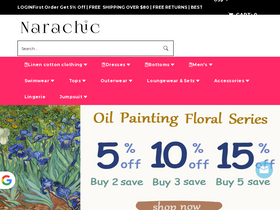 'narachic.com' screenshot