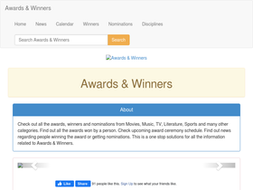 'awardsandwinners.com' screenshot