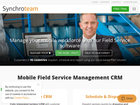 'synchroteam.com' screenshot