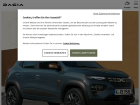 'dacia.de' screenshot