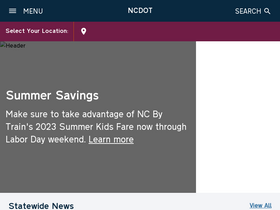 'ncdot.gov' screenshot