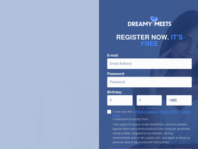 'dreamymeets.com' screenshot