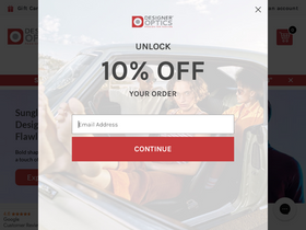 'designeroptics.com' screenshot