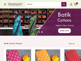 'prashantisarees.com' screenshot