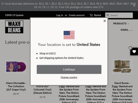 Waxandbeans homepage screenshot