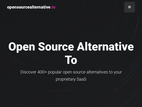 'opensourcealternative.to' screenshot