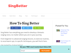 'singbetter.net' screenshot