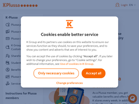 'plussa.fi' screenshot