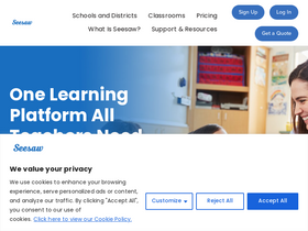 'seesaw.me' screenshot