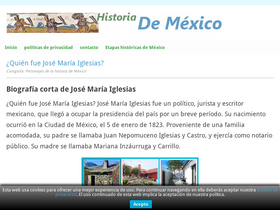 'historiademexicobreve.com' screenshot