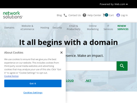 'networksolutions.com' screenshot