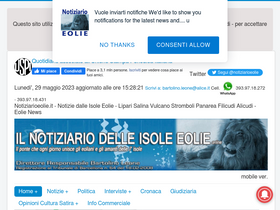 'notiziarioeolie.it' screenshot