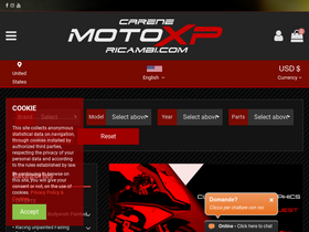 'motoxpricambi.com' screenshot